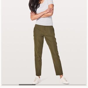 Lululemon City Trek Ponte Trouser Army Green Sz 6